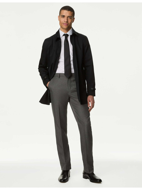 Marks & Spencer Gladke hlače Marks & Spencer za velike in visoke, običajnega kroja sive barve