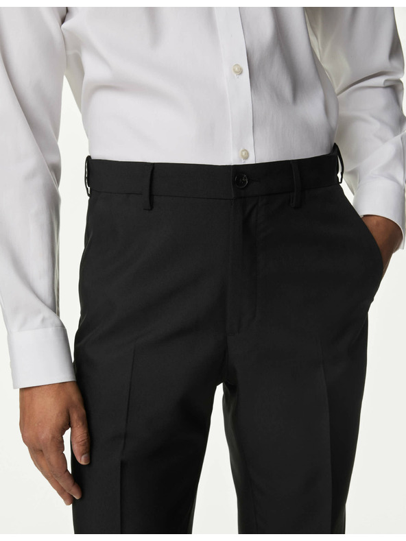 Marks & Spencer Gladke hlače za velike in visoke, običajnega kroja Marks & Spencer črne