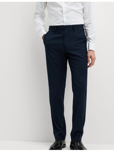 Marks & Spencer Temno modre moške hlače za obleko Marks & Spencer