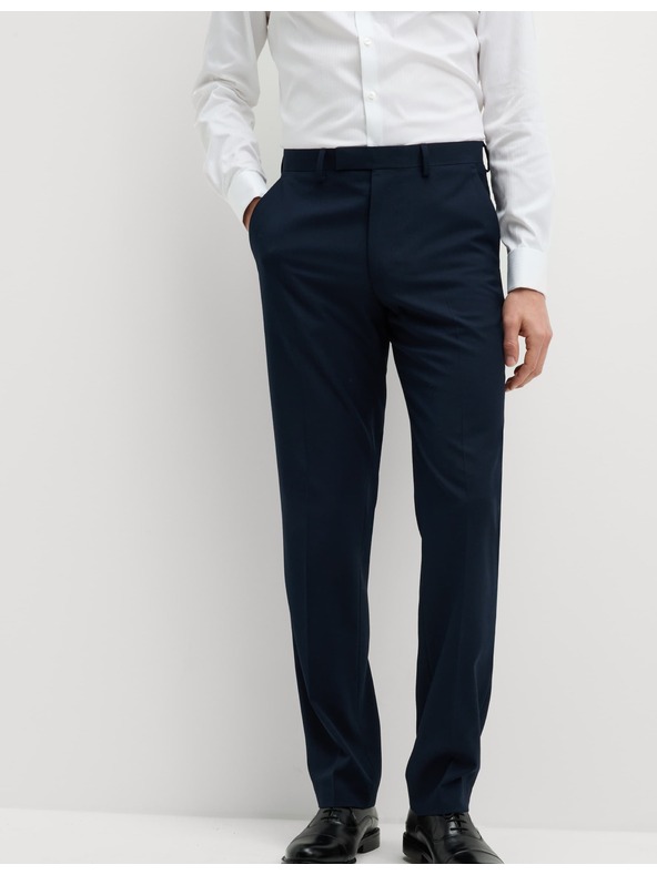Marks & Spencer Temno modre moške hlače za obleko Marks & Spencer