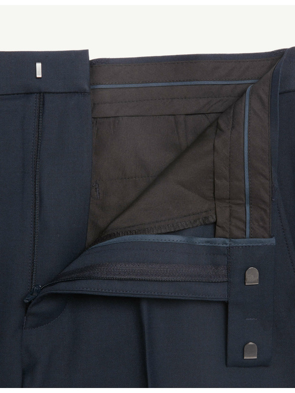 Marks & Spencer Temno modre moške hlače za obleko Marks & Spencer