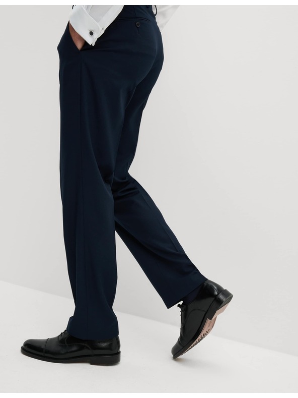 Marks & Spencer Temno modre moške hlače za obleko Marks & Spencer