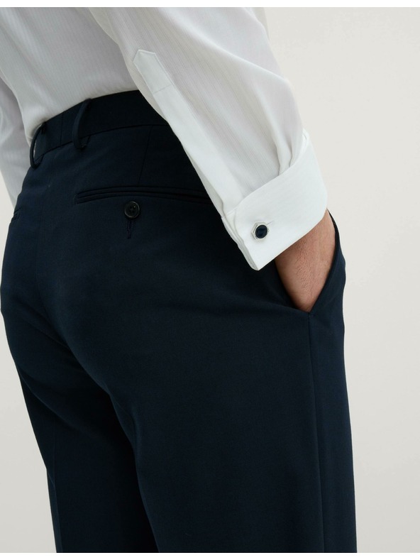 Marks & Spencer Temno modre moške hlače za obleko Marks & Spencer