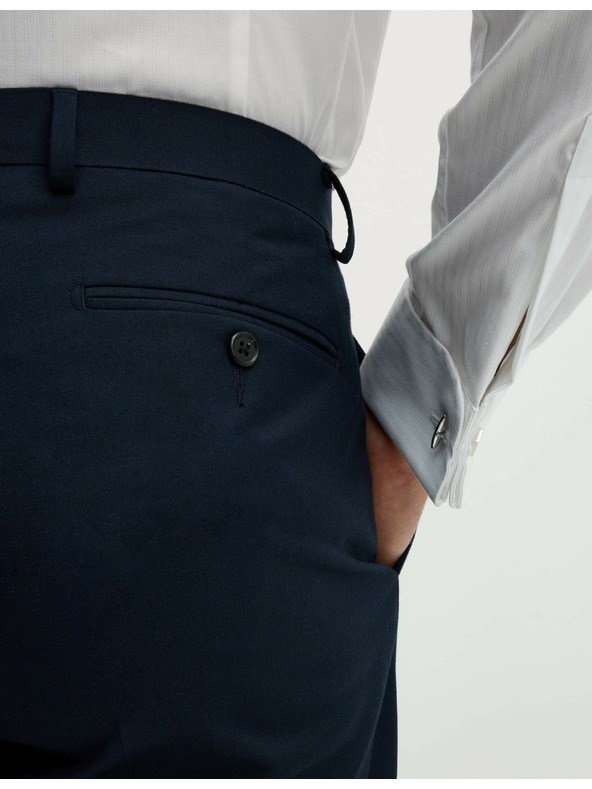 Marks & Spencer Temno modre moške hlače za obleko Marks & Spencer