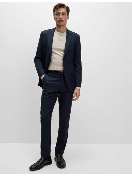 Marks & Spencer Temno modre moške formalne hlače Marks & Spencer