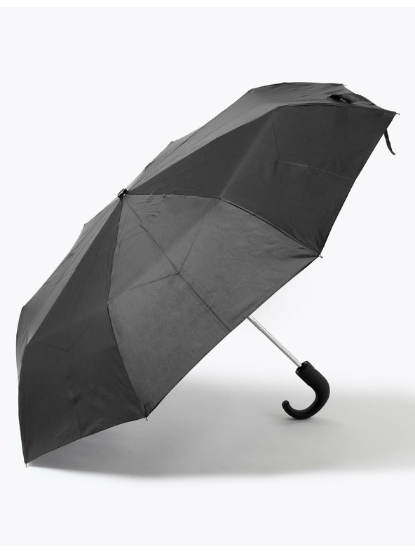 Marks & Spencer Dežnik iz recikliranega poliestra z ukrivljenim ročajem in Windtech™ Marks & Spencer črna