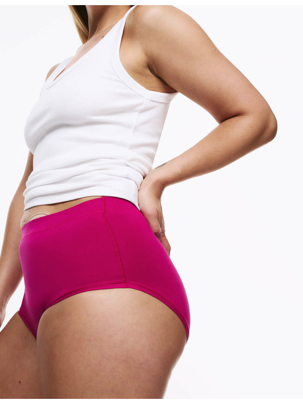 Marks & Spencer Stoma bombažne hlače z visokim pasom, 3 kosi Marks & Spencer roza