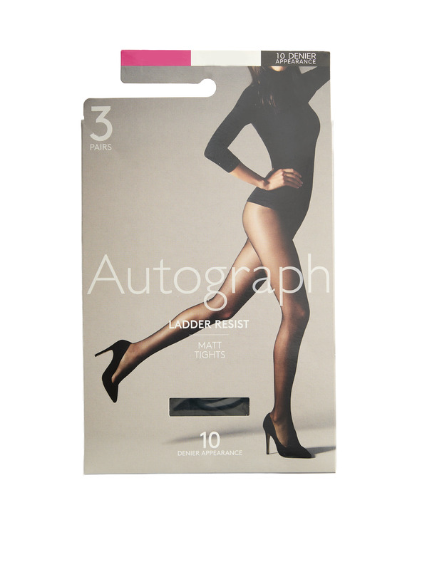 Marks & Spencer Trdne in mat nogavice 10 DEN, 3 kosi Marks & Spencer črna