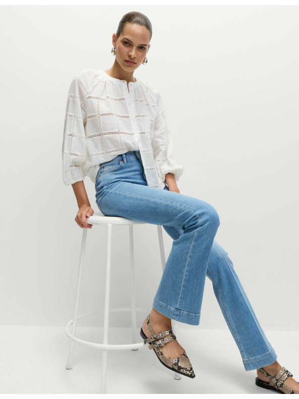 Marks & Spencer Modre ženske kavbojke z visokim pasom Marks & Spencer