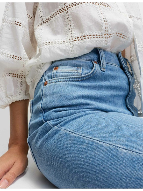 Marks & Spencer Modre ženske kavbojke z visokim pasom Marks & Spencer