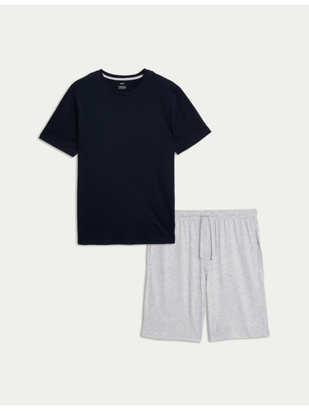 Marks & Spencer Moška pižama Marks & Spencer v sivo-modri barvi