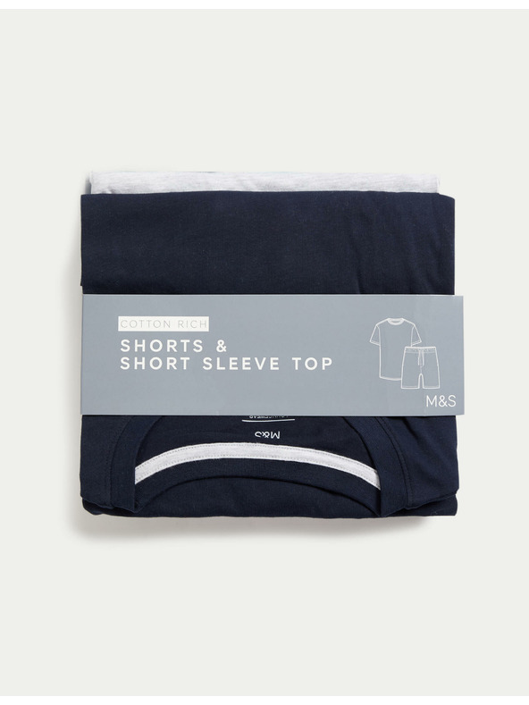 Marks & Spencer Moška pižama Marks & Spencer v sivo-modri barvi