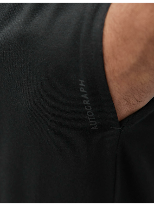 Marks & Spencer Črne moške pižamske hlače Supima® Marks & Spencer