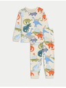 Marks & Spencer pižama iz čistega bombaža Marks & Spencer z motivom dinozavrov (1-8 let)