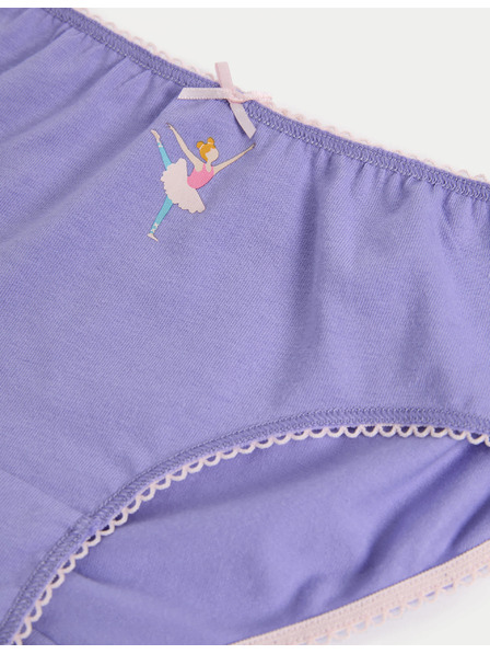 Marks & Spencer Komplet sedmih barvnih dekliških hlačk Marks & Spencer z balerino