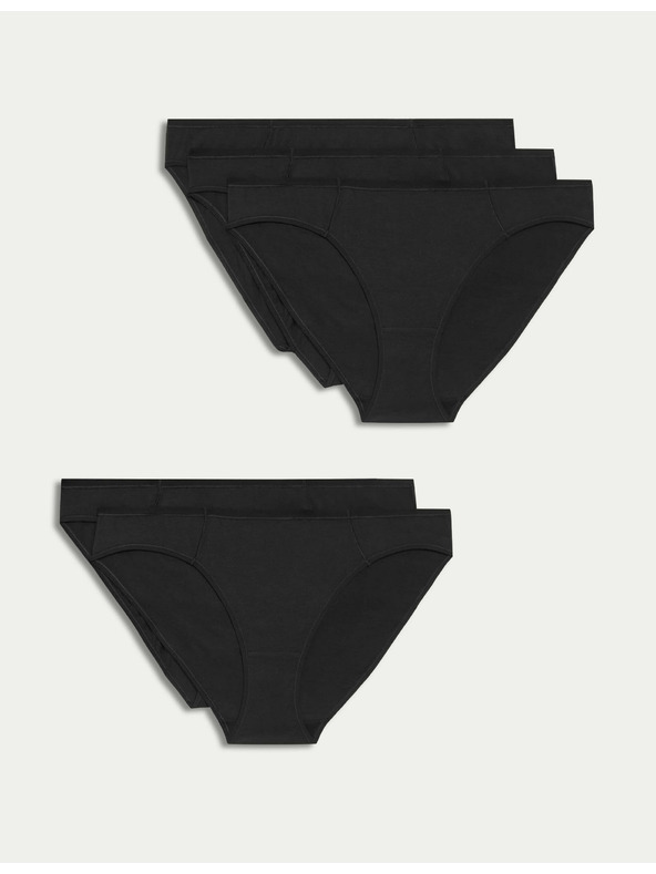 Marks & Spencer Komplet petih ženskih hlač v črni barvi Marks & Spencer