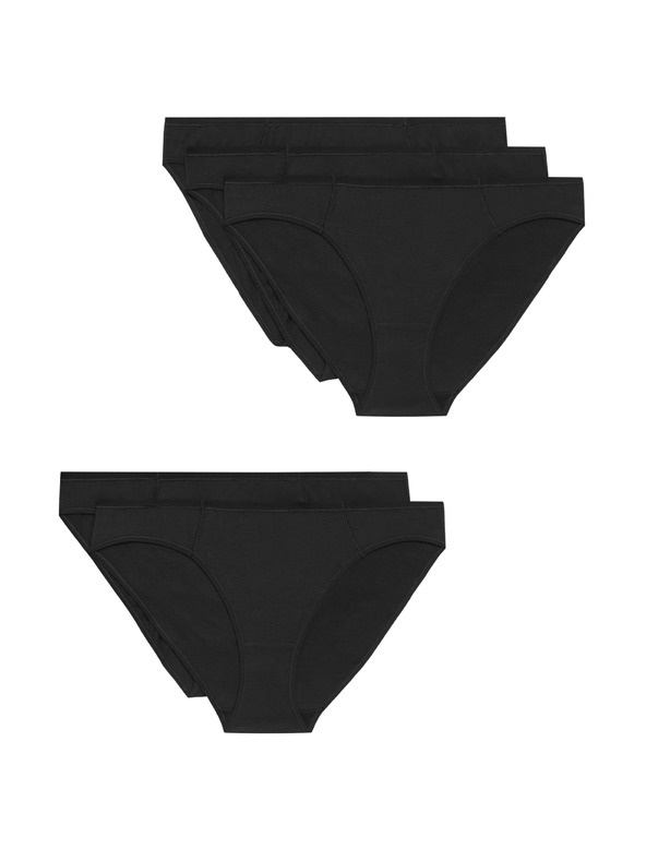 Marks & Spencer Komplet petih ženskih hlač v črni barvi Marks & Spencer