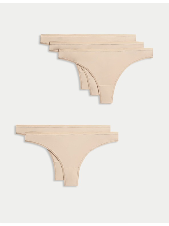 Marks & Spencer Marks & Spencer komplet petih ženskih hlačk v bež barvi