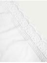 Marks & Spencer Komplet petih ženskih hlač chinos s čipkastimi detajli v beli barvi Marks & Spencer
