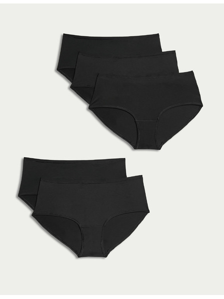 Marks & Spencer Komplet petih ženskih hlač v črni barvi Marks & Spencer