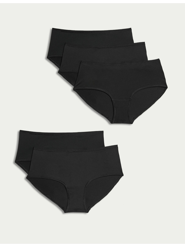 Marks & Spencer Komplet petih ženskih hlač v črni barvi Marks & Spencer