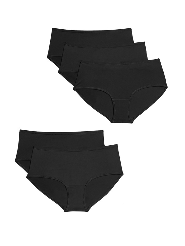 Marks & Spencer Komplet petih ženskih hlač v črni barvi Marks & Spencer