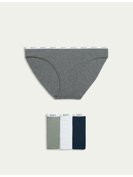 Marks & Spencer Komplet štirih ženskih hlačk v sivi, beli in črni barvi Marks & Spencer