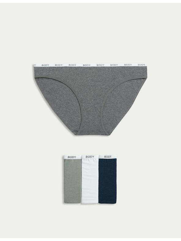 Marks & Spencer Komplet štirih ženskih hlačk v sivi, beli in črni barvi Marks & Spencer