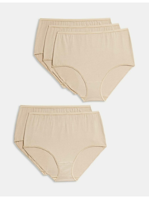 Marks & Spencer Marks & Spencer komplet petih ženskih hlačk v bež barvi