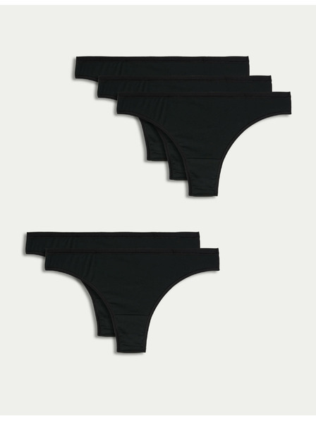 Marks & Spencer Komplet petih ženskih hlač v črni barvi Marks & Spencer