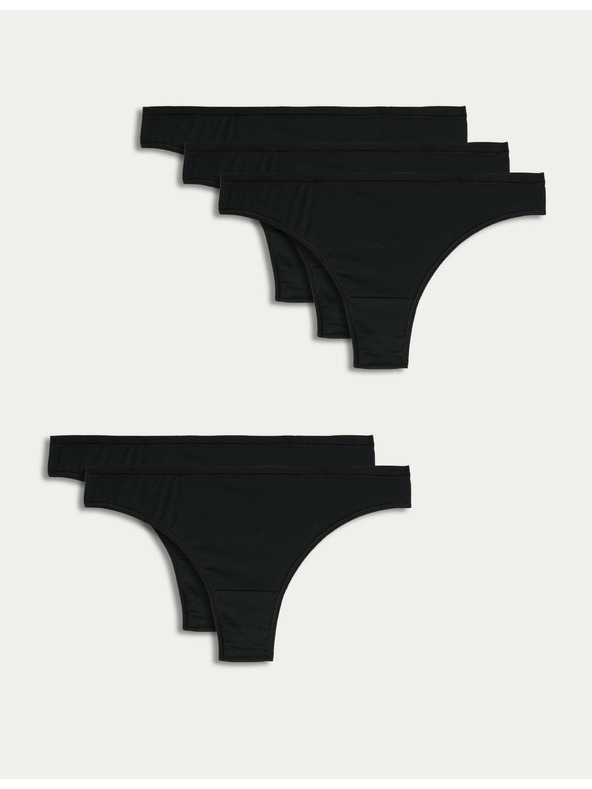 Marks & Spencer Komplet petih ženskih hlač v črni barvi Marks & Spencer