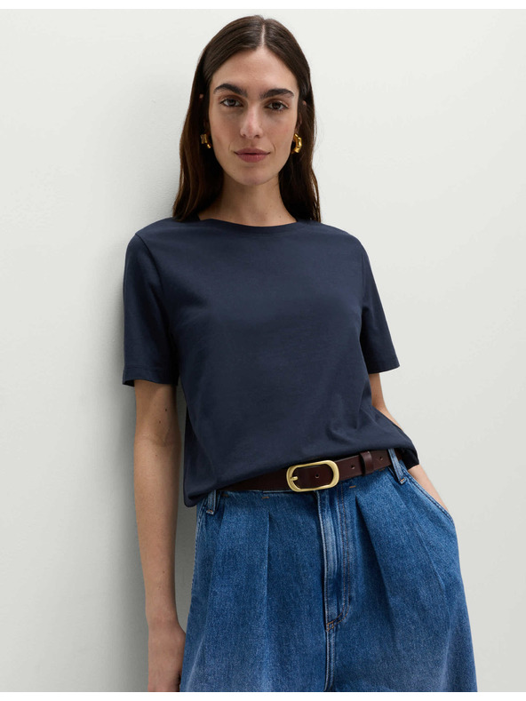 Marks & Spencer Marks & Spencer Temno modra ženska bombažna majica