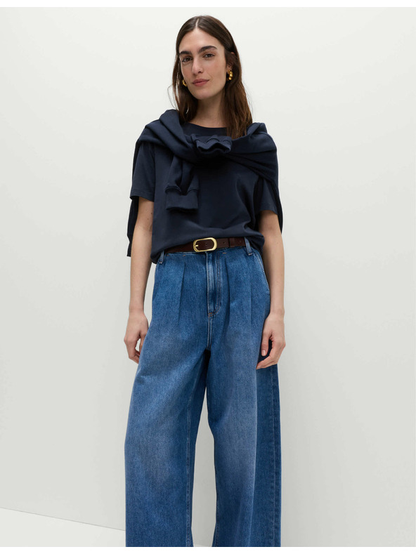 Marks & Spencer Marks & Spencer Temno modra ženska bombažna majica