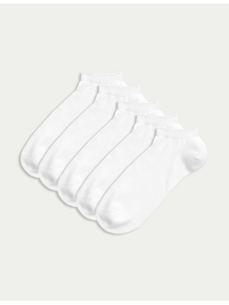 Marks & Spencer 5 parov športnih nogavic s tehnologijo Cool & Fresh™ Marks & Spencer bele barve