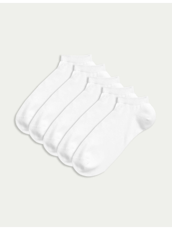 Marks & Spencer 5 parov športnih nogavic s tehnologijo Cool & Fresh™ Marks & Spencer bele barve