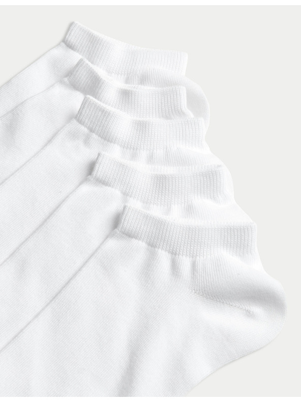 Marks & Spencer 5 parov športnih nogavic s tehnologijo Cool & Fresh™ Marks & Spencer bele barve