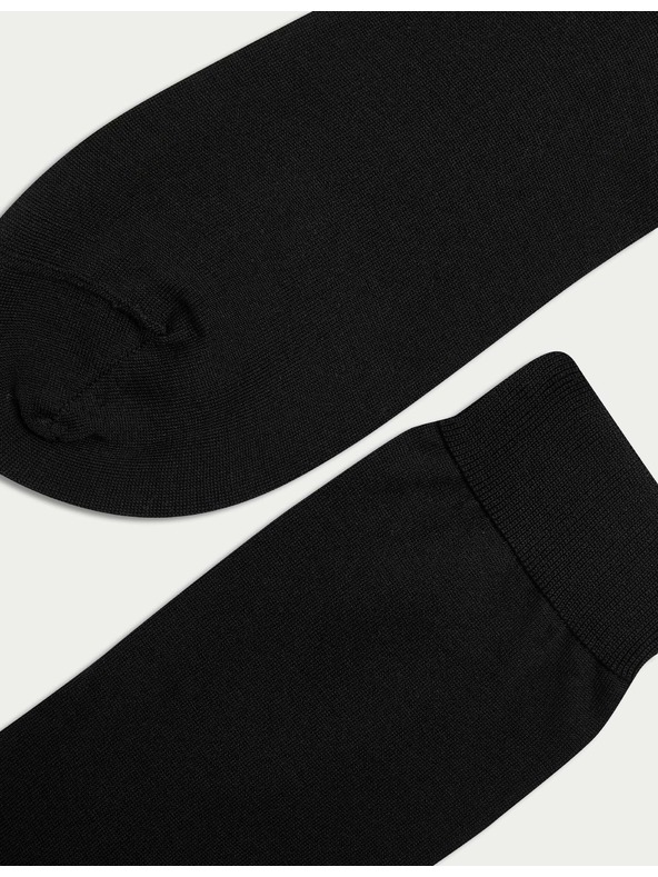 Marks & Spencer Čiste bombažne nogavice, 3 pari Marks & Spencer črne