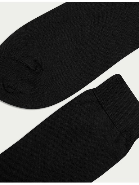 Marks & Spencer Čiste bombažne nogavice, 3 pari Marks & Spencer črne