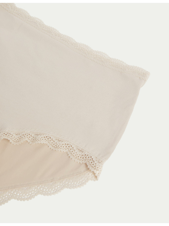 Marks & Spencer Bombažne spodnjice z visokim pasom, 3 kosi Marks & Spencer bež