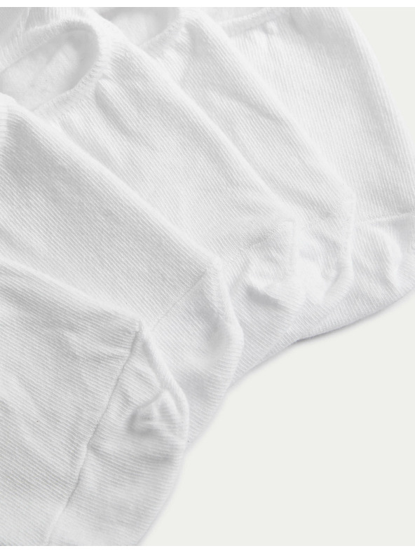 Marks & Spencer Kratke nogavice Trainer Liners™ s tehnologijo Cool & Fresh™, 5 parov v pakiranju Marks & Spencer bela