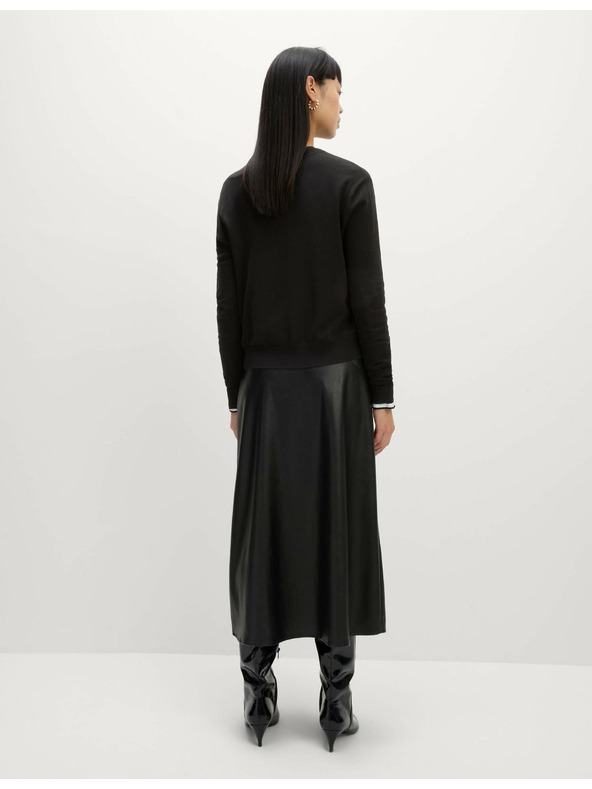 Marks & Spencer Marks & Spencer jopica z okroglim vratom in gumbi spredaj črna