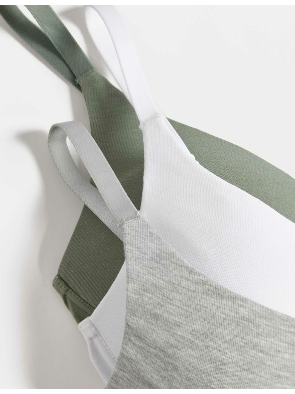 Marks & Spencer Gladek modrček s spodnjim delom dekolteja, velikost 4, velikost 5, s spodnjim delom. A-E, 3 pakiranja Marks & Spencer zelena