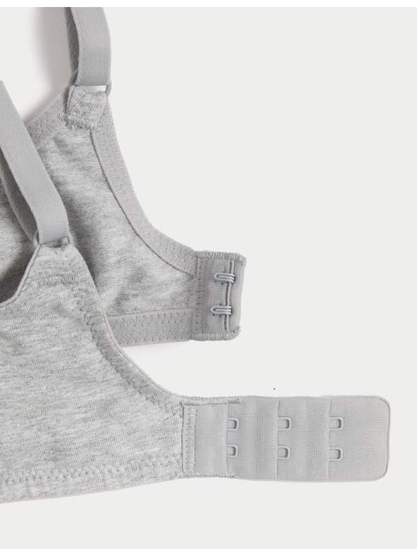 Marks & Spencer Push-up bombažni nedrčki s podložno žičko, 3 kosi, velikost. A-E Marks & Spencer zeleni