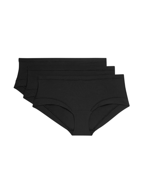 Marks & Spencer Modalne kratke hlače z nizkim pasom in tehnologijo Flexifit™, 3 kosi Marks & Spencer črna