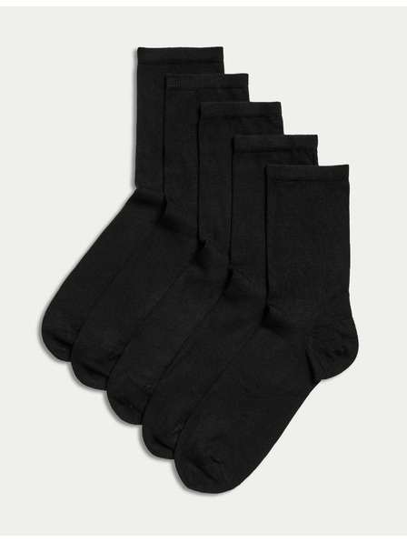 Marks & Spencer 5 parov gležnjarjevih nogavic Sumptuously Soft™ Marks & Spencer črne barve