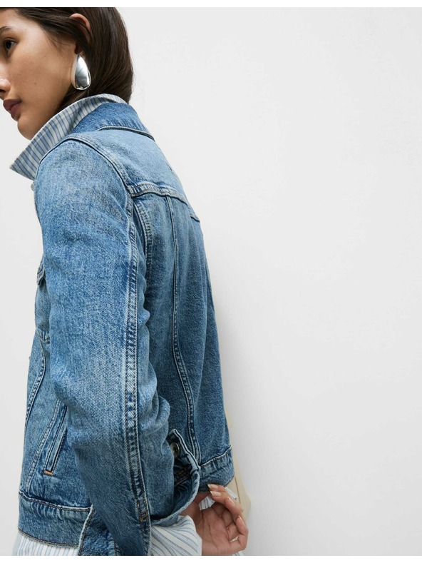 Marks & Spencer Džins jakna z raztegljivim vzorcem Marks & Spencer mornarsko modra