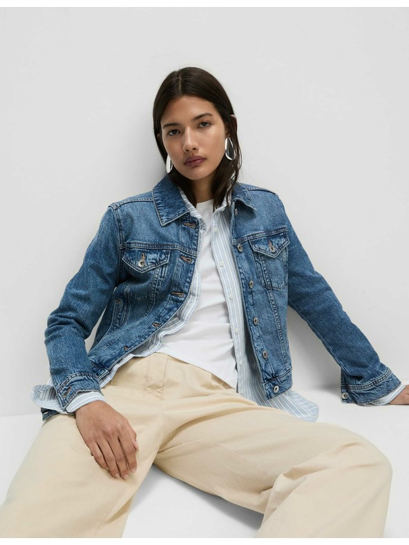 Marks & Spencer Džins jakna z raztegljivim vzorcem Marks & Spencer mornarsko modra