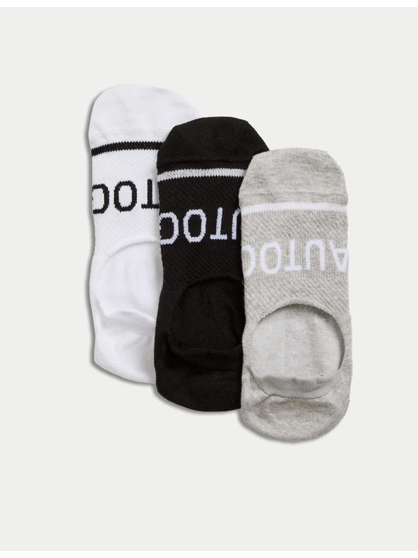 Marks & Spencer 3 ks neviditeľných vložiek do tenisoK Trainer Liners™ zo zmesi bavlny Supima® Marks & Spencer viacfarebná