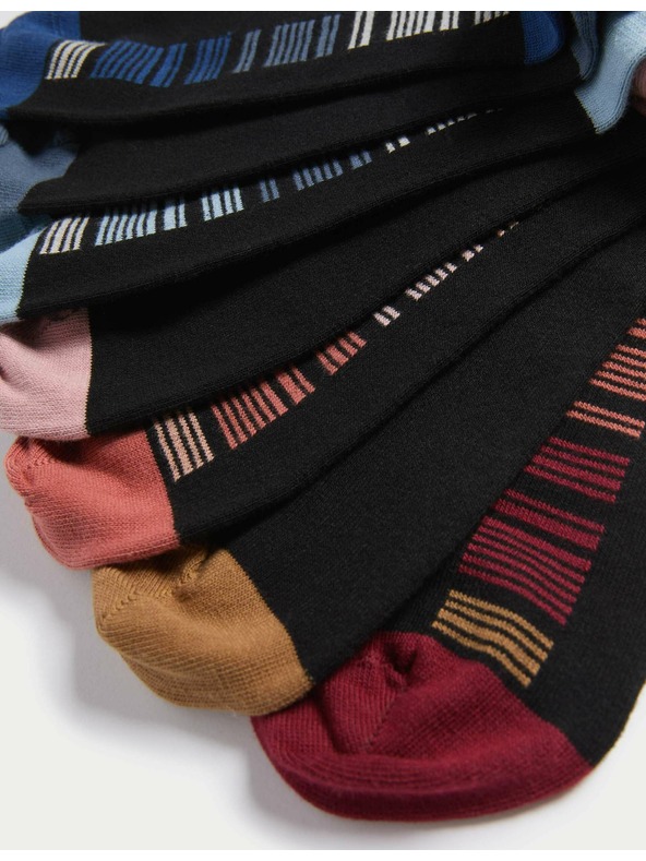 Marks & Spencer 7 parov visoko bombažnih nogavic Cool & Fresh™ Marks & Spencer črna