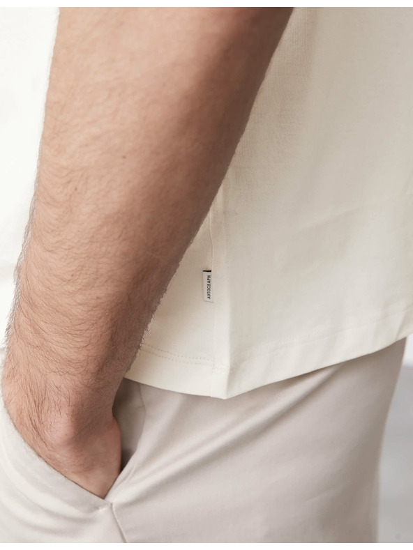 Marks & Spencer Tričko z prémiovej bavlny, úzky strih Marks & Spencer smotanové